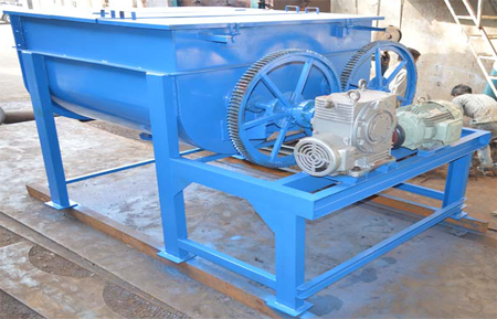 twin shaft ribbon paddle mixer